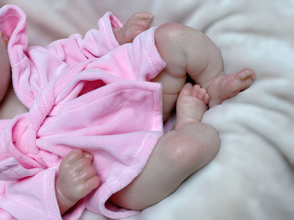 16 Inch Sweet Girl Full Body Silicone Reborn Toddler Hand-detailed Skin With Visible Veins