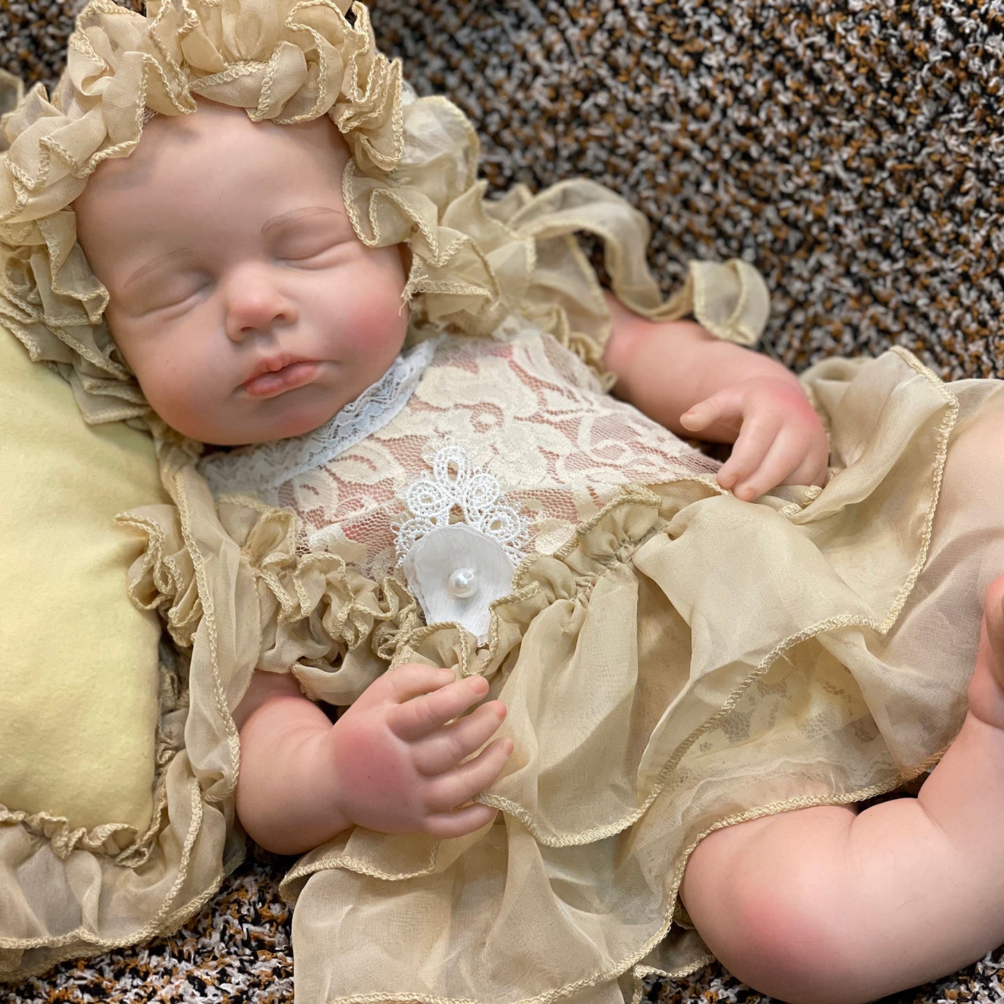 18 inches full body silicone baby doll Loulou girl new born size Painted Family's Gift Educational