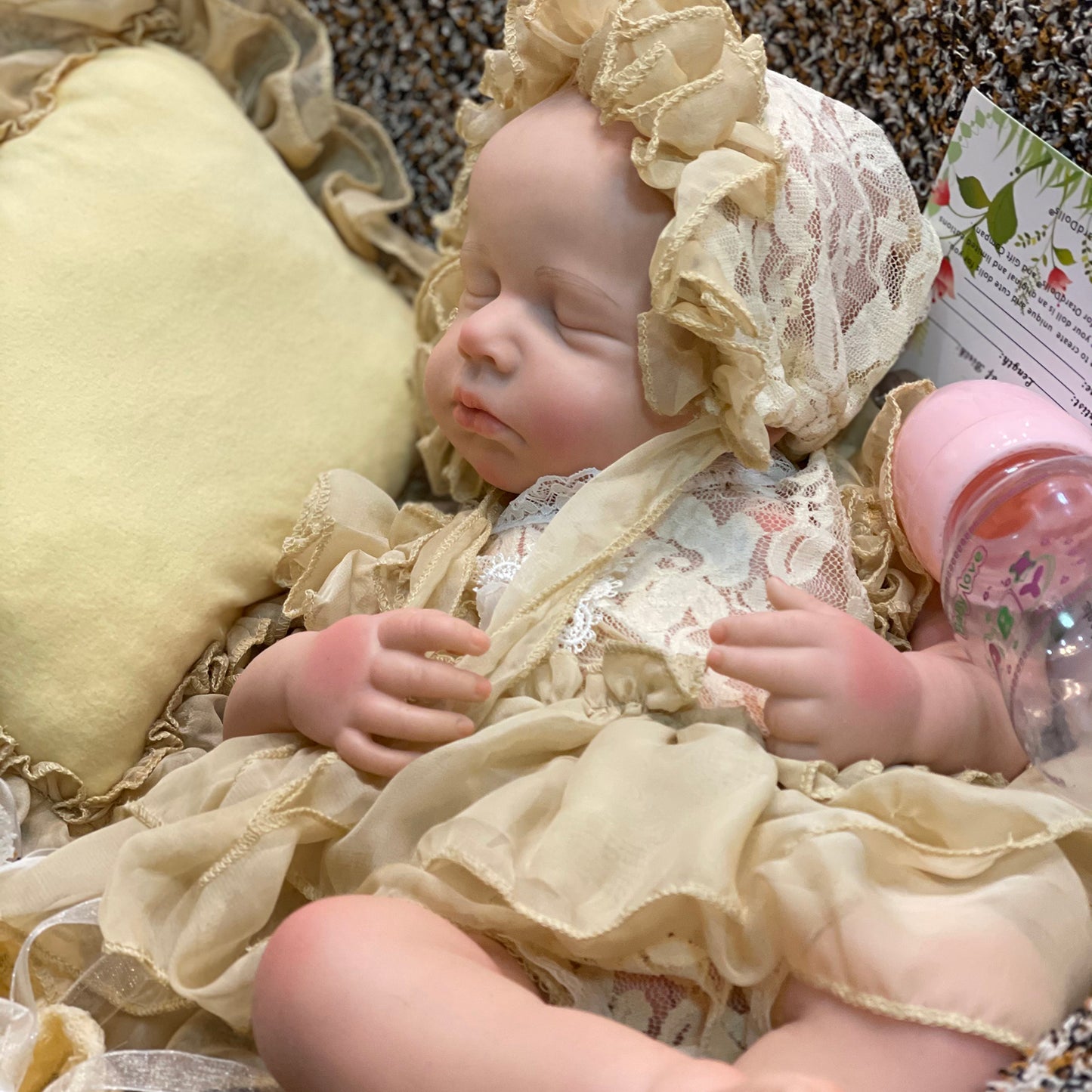 18 inches full body silicone baby doll Loulou girl new born size Painted Family's Gift Educational
