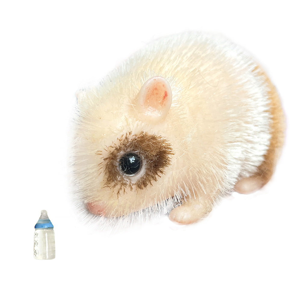 Authentic Animal Doll:5 Inch Full Silicone Mini Size Hamster