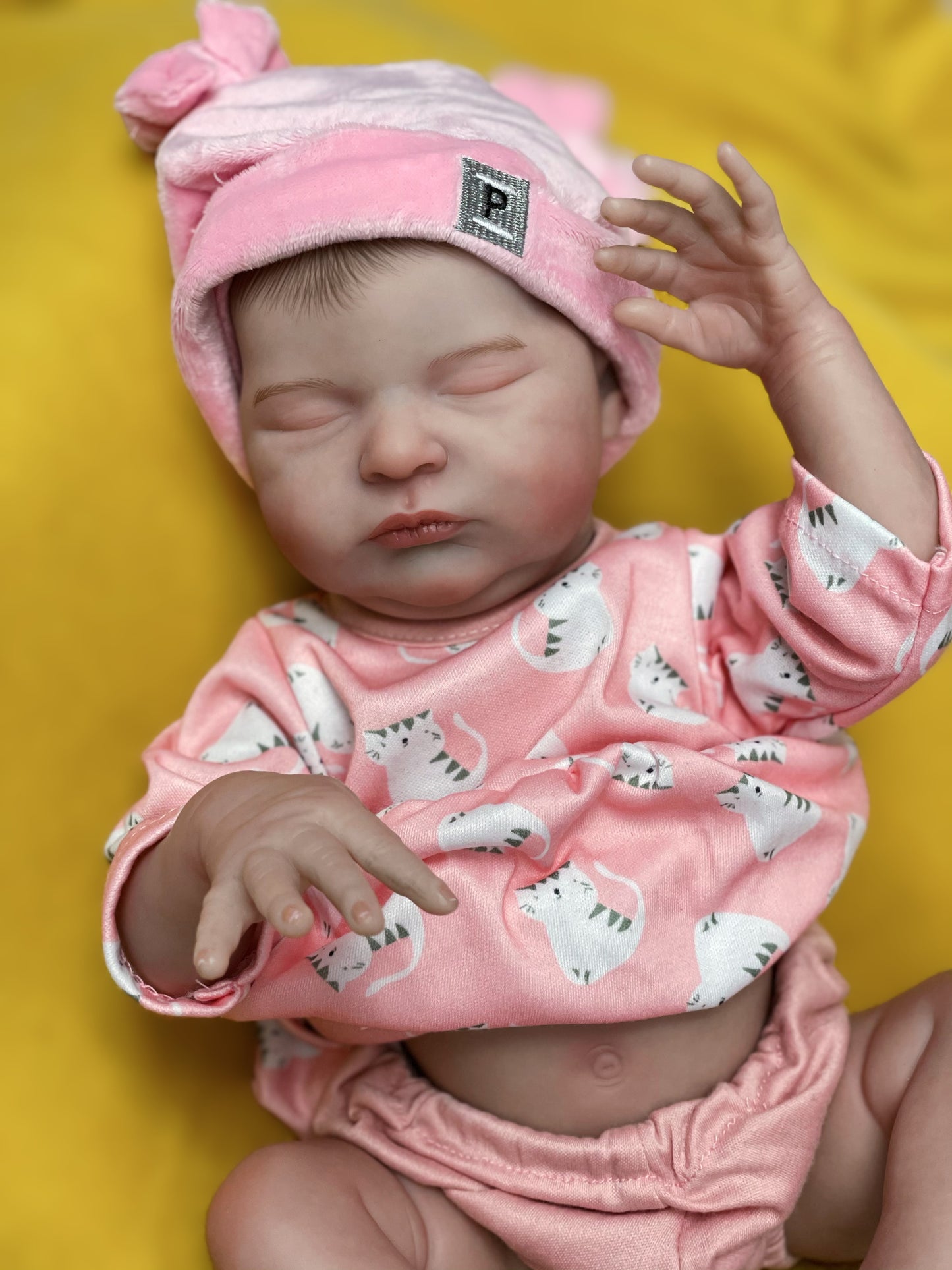 18 Inch Adorable Bebe Girl Whole Body Vinyl Handmade Realistic Skin Texture Reborn Doll For Collecting