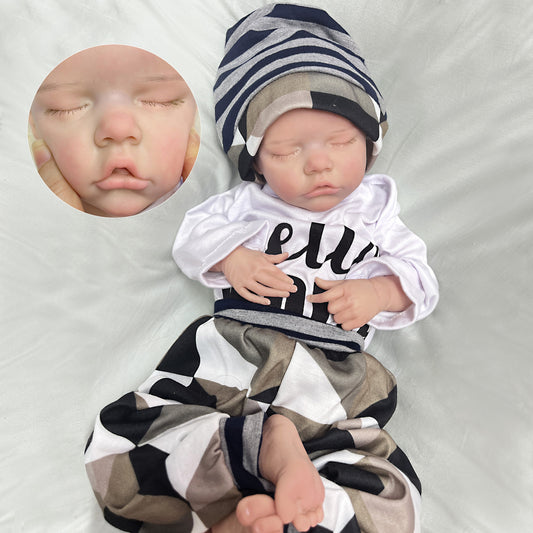 43CM Full Body Soft Solid Silicone Twin B Bebe Reborn Girl 3D Painted Lifelike Real Dolls Boneca Reborn - Reborn With Love Baby Dolls Store