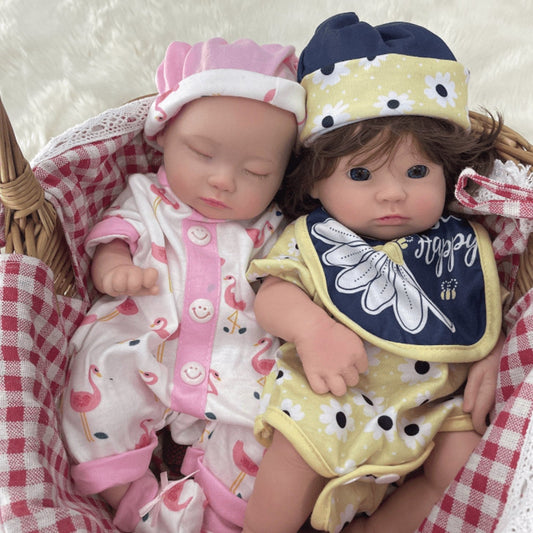 35 Cm Full Body Solid Silicone Bebe Reborn Doll Painted By Artists - Reborn With Love Baby Dolls Store