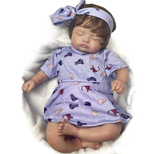 18" Cute Sleeping Doll Rosalie Newborn Reborn Baby Dolls Boneca Bebê Reborn Menina Boneca Renascida - Reborn With Love Baby Dolls Store