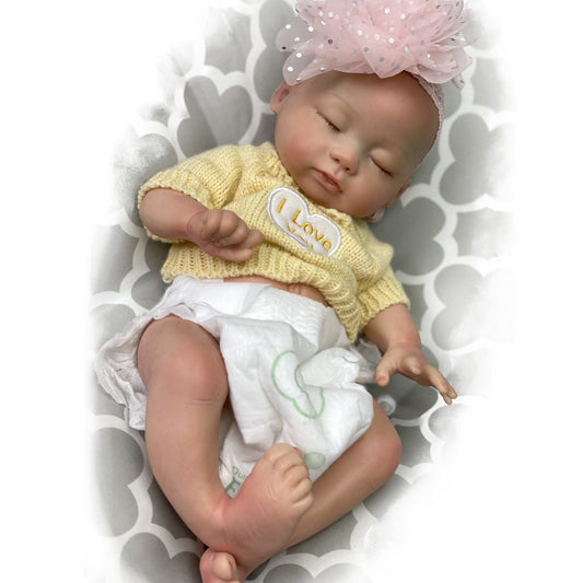 35 CM Can drink milk can pee Full Body Soft Silicone Doll - Reborn With Love Baby Dolls Store