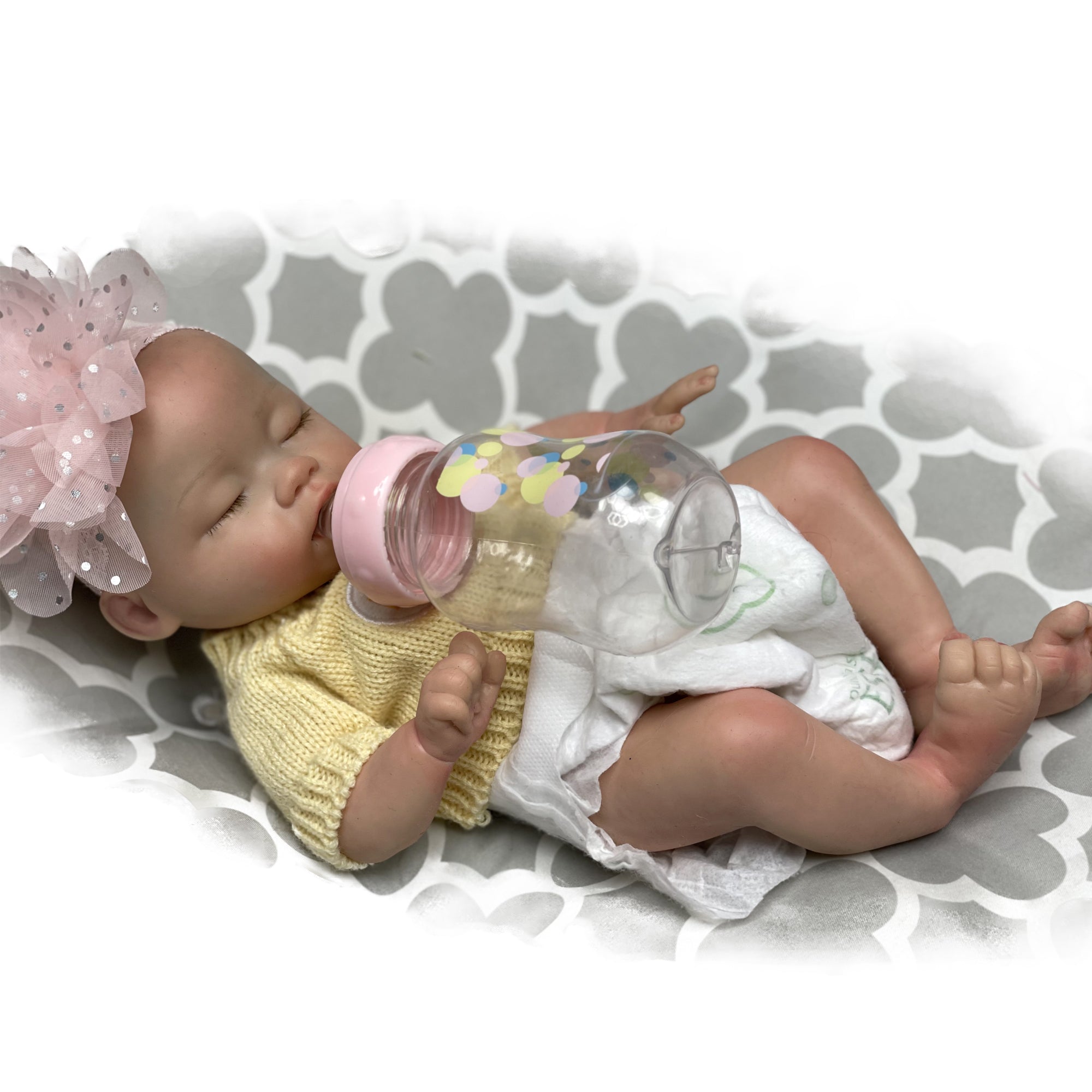 35 CM Can drink milk can pee Full Body Soft Silicone Doll - Reborn With Love Baby Dolls Store