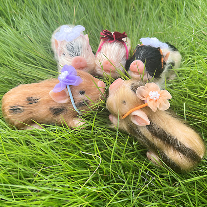 Reborn Pig Dolls, 5 Inch Realistic Newborn Full Silicone Mini Pet Piggy