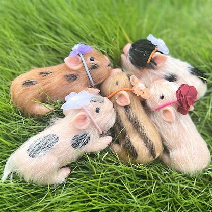 Reborn Pig Dolls, 5 Inch Realistic Newborn Full Silicone Mini Pet Piggy