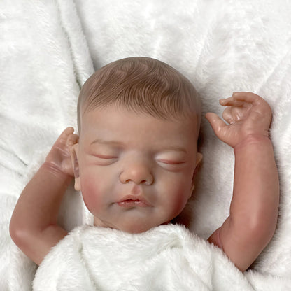 45CM Reborn Baby Dolls Kits Sam Handmade Painted/Genesis Artist Paint Unfinished Soft Vinyl Parts Lifelike Reborn Doll Kit Toy