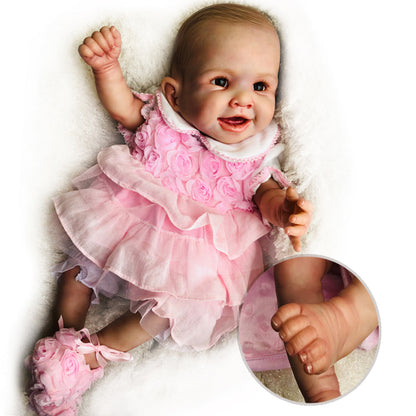 Reborn Dolls 20 Inch Baby Can Bath,Realistic Full Vinyl Body Bebe Newborn Toys For Children's Gifts