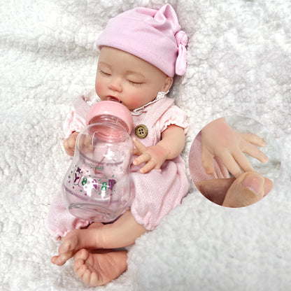 13inch Can Drink Milk Can Pee Silicone Reborn Baby Dolls Soft Full Body Solid Silicone