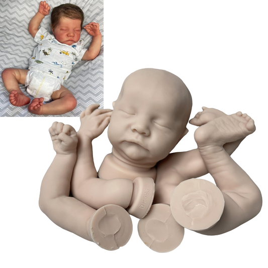 18 Inch Solid Silicone Doll Unpainted Levi Handmade Reborn Baby Doll Kits