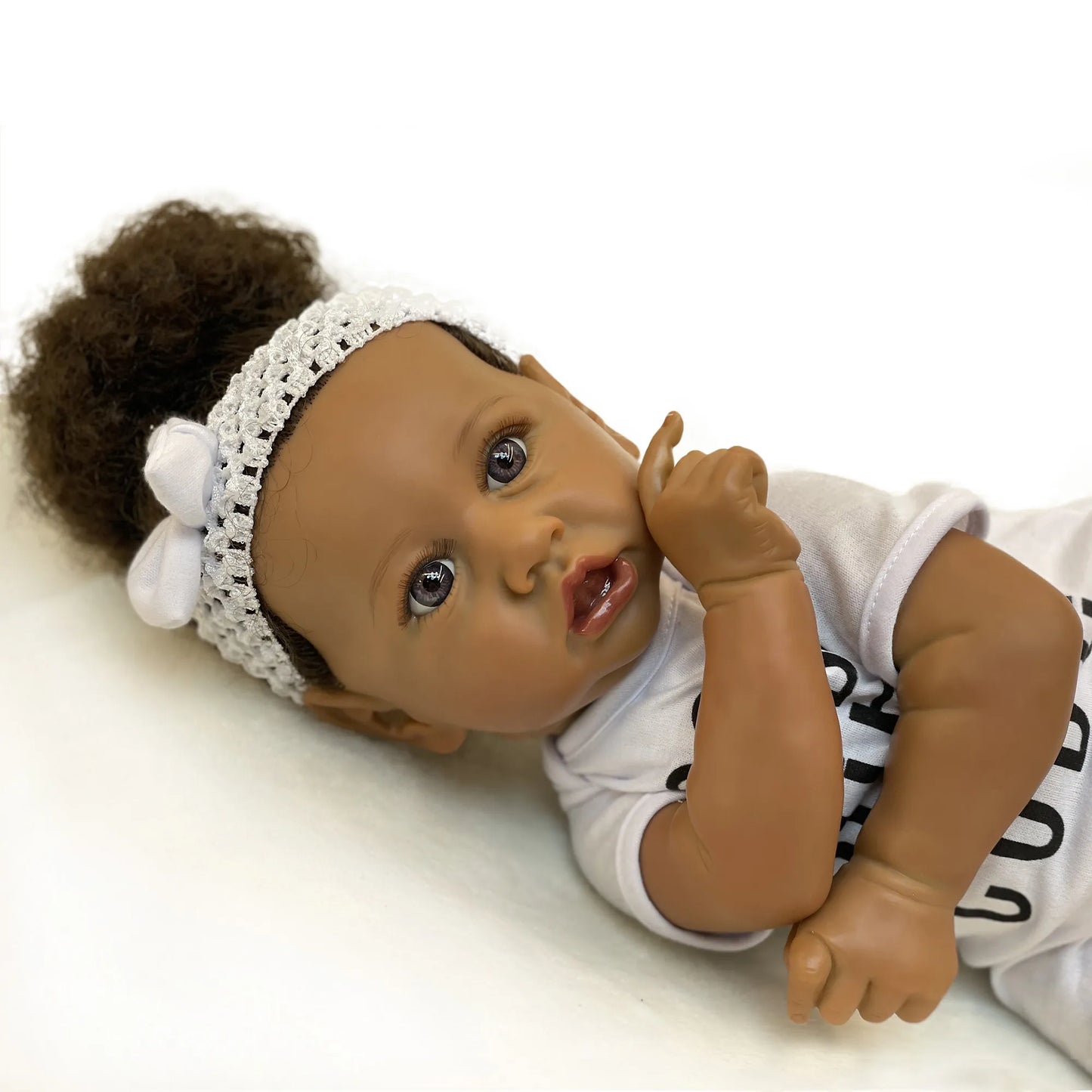 20inch African Skin Reborn Baby Dolls Cute Bebe Realistic Reborn Baby Doll Real Soft Touch For Kids Birthday Gift