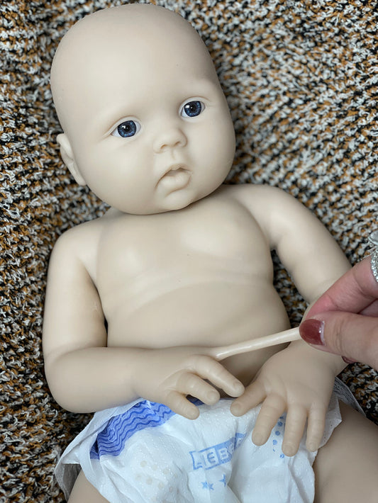 18 Inch Precious Reborn Baby Doll Full Silicone Unpainted Bebe With Hand-drawn Details