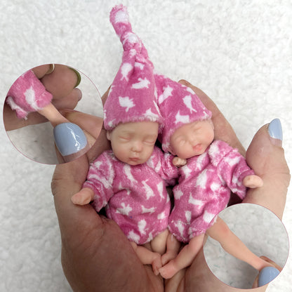 10cm Mini Palm Soft Full Solid Silicone Bebe Reborn Girl Handmade Realistic Reborn Dolls Lifelike - Reborn With Love Baby Dolls Store