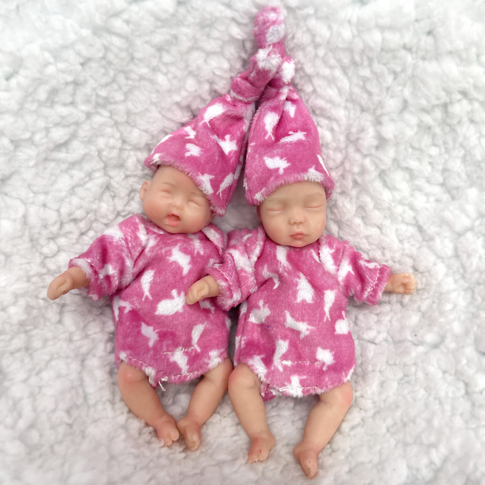 10cm Mini Palm Soft Full Solid Silicone Bebe Reborn Girl Handmade Realistic Reborn Dolls Lifelike - Reborn With Love Baby Dolls Store