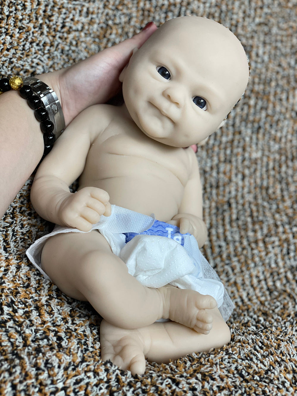 16 Inch Unpainted Full Silicone Baby Handmade Realistic Skin Texture Doll