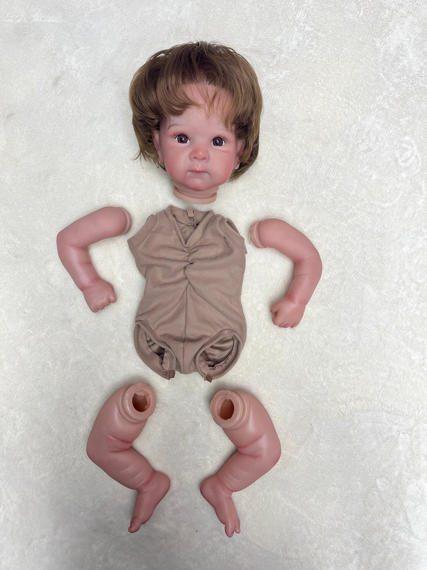 Bebe Reborn 45CM Doll Kits Bettie Unpainted and Painted Rooted Hair Parts DIY Blank Accessories De Boneca Acessórios - Reborn With Love Baby Dolls Store