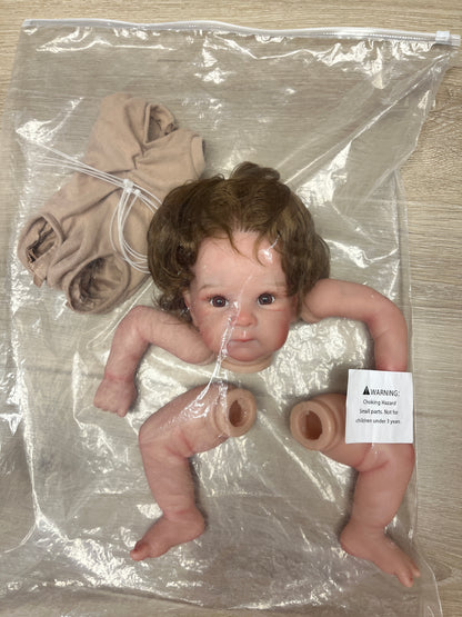 Bebe Reborn 45CM Doll Kits Bettie Unpainted and Painted Rooted Hair Parts DIY Blank Accessories De Boneca Acessórios - Reborn With Love Baby Dolls Store