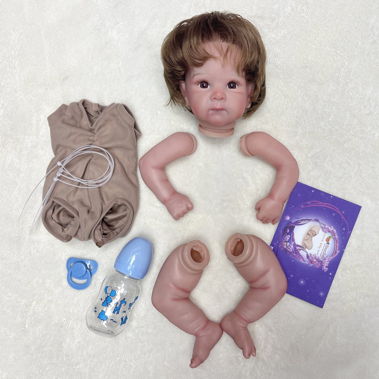 Bebe Reborn 45CM Doll Kits Bettie Unpainted and Painted Rooted Hair Parts DIY Blank Accessories De Boneca Acessórios - Reborn With Love Baby Dolls Store