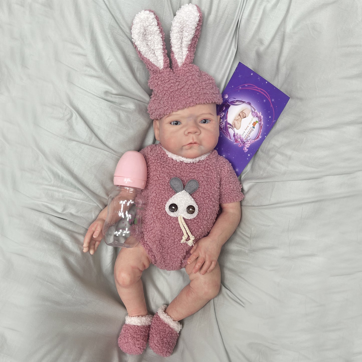 45cm Full Body Soft Solid Silicone XC061 Girl Bebe Reborn Handmade 3D Painted Skin Lifelike Newborn Doll - Reborn With Love Baby Dolls Store