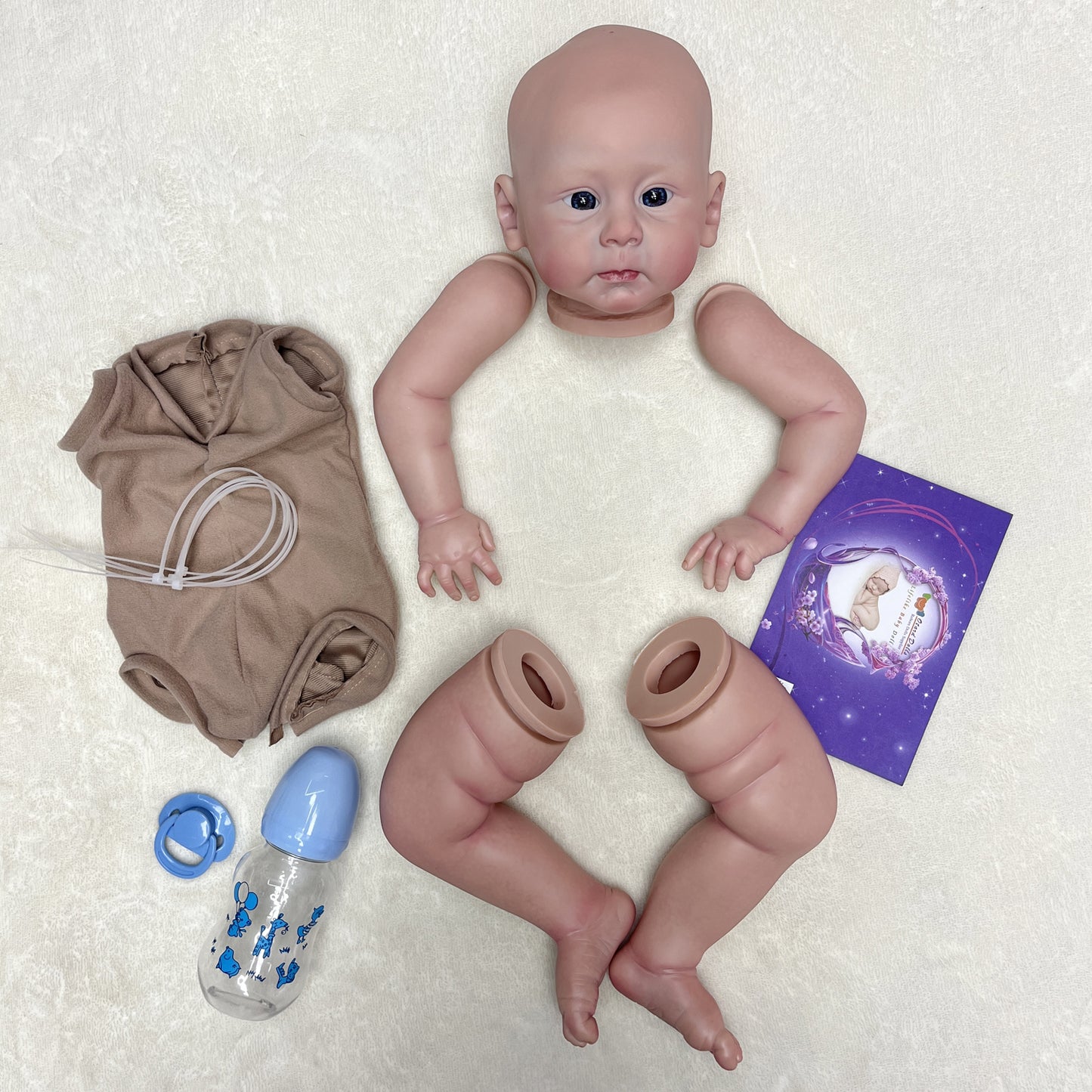 5cm Painted Vinyl Doll Kits Huxley Kit Reborn Handmade Lifelike Realistic Bebe Reborn DIY Blank Bebe Kits - Reborn With Love Baby Dolls Store