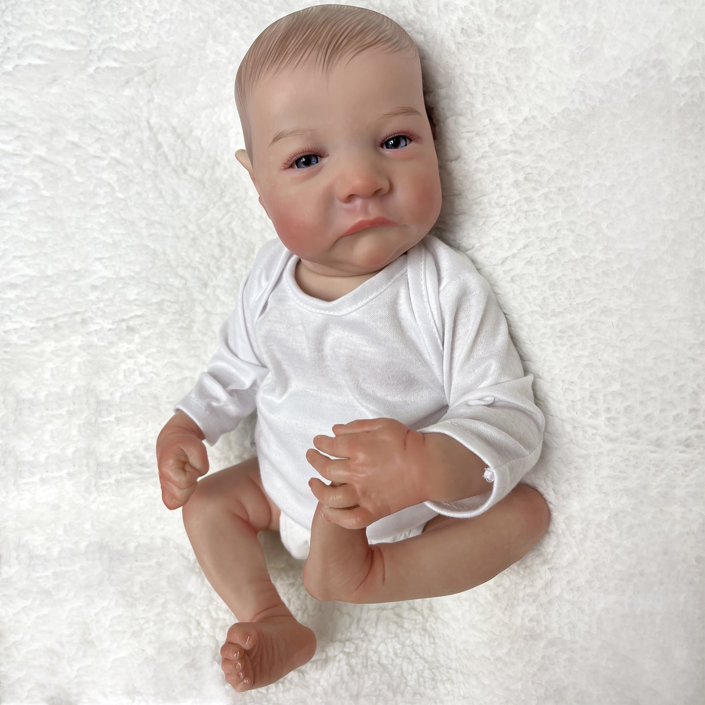 45cm Open Eyes Levi Bebe Reborn Girl Full Body Silicone Vinyl Reborn Baby Doll For Children's Gift - Reborn With Love Baby Dolls Store