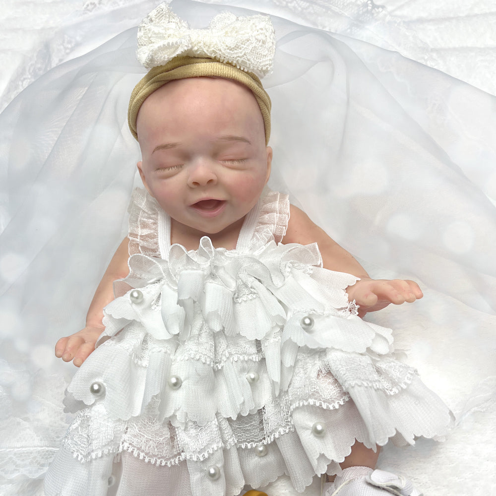 Girl 25CM Reborn Dolls Full Body Solid Silicone Handmade Painted Reborn Baby Doll - Reborn With Love Baby Dolls Store