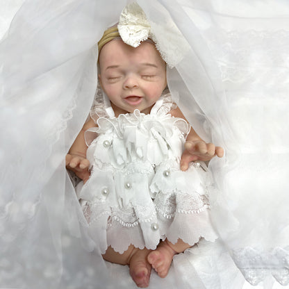 Girl 25CM Reborn Dolls Full Body Solid Silicone Handmade Painted Reborn Baby Doll - Reborn With Love Baby Dolls Store