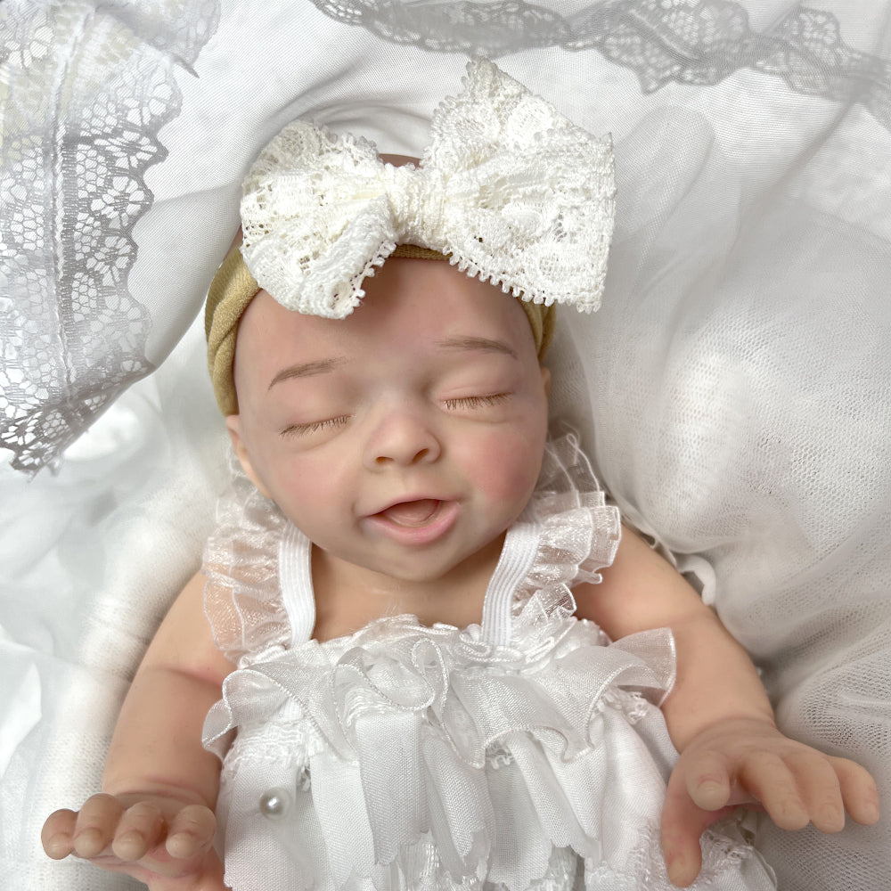 Girl 25CM Reborn Dolls Full Body Solid Silicone Handmade Painted Reborn Baby Doll - Reborn With Love Baby Dolls Store