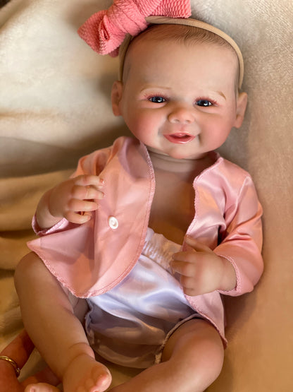 18inch Realistic Reborn Baby Dolls Full Body Vinyl Silicone Baby Girl Newborn Dolls With Hand Painted Hair