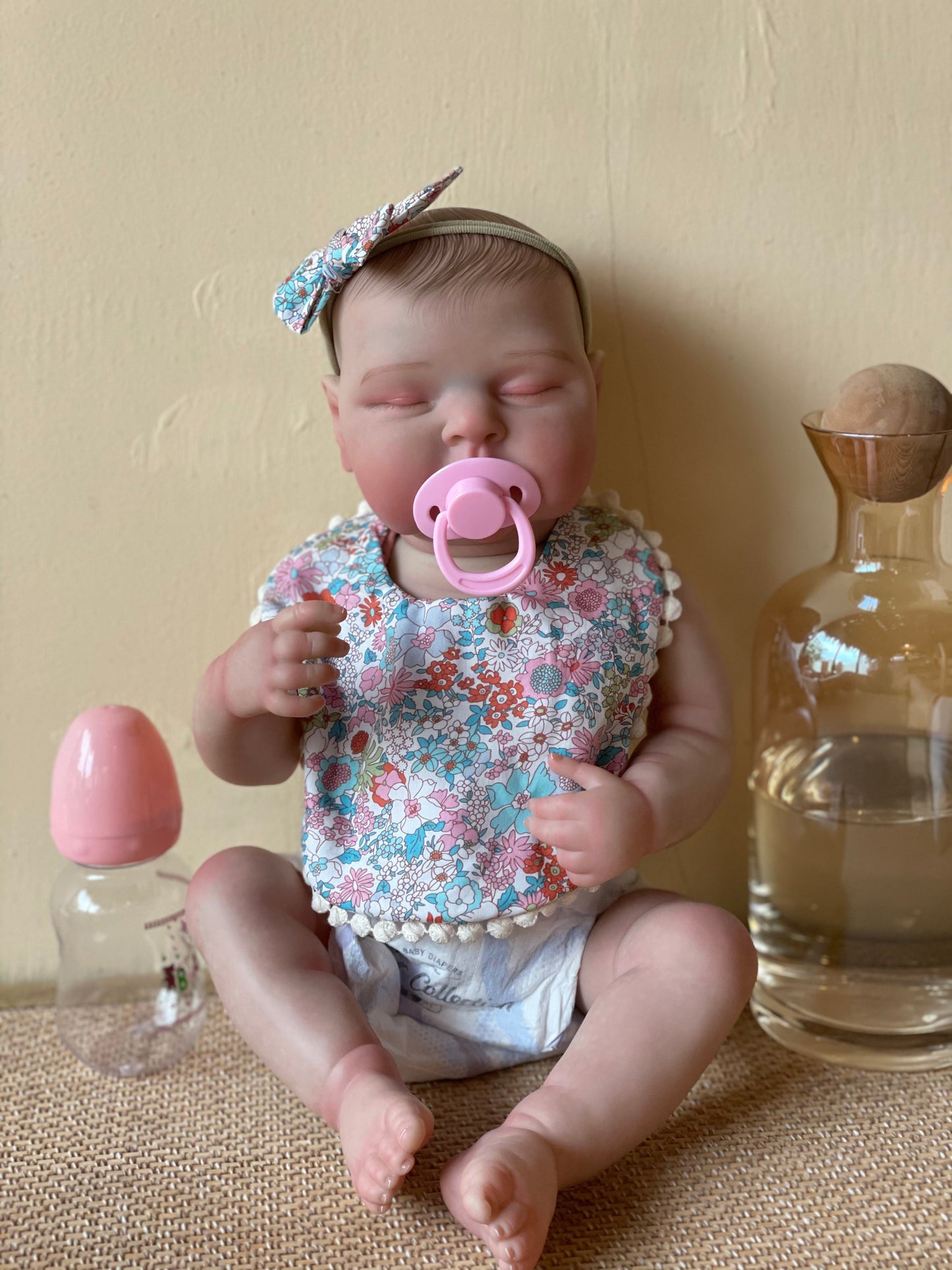 Reborn dolls--18 inches baby Peaches can shower full vinyl with rooted /painted hair bithday gift