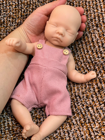 Unpainted Reborn Baby 11 Inch Delicate Design Full Body Silicone Closed/Opened Eyes Bonecas