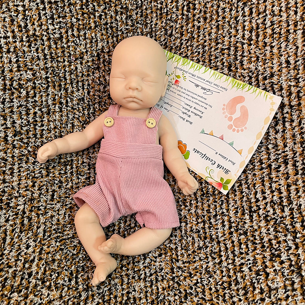 Unpainted Reborn Baby 11 Inch Delicate Design Full Body Silicone Closed/Opened Eyes Bonecas