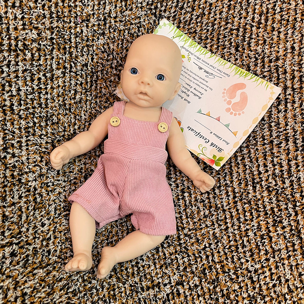 Unpainted Reborn Baby 11 Inch Delicate Design Full Body Silicone Closed/Opened Eyes Bonecas