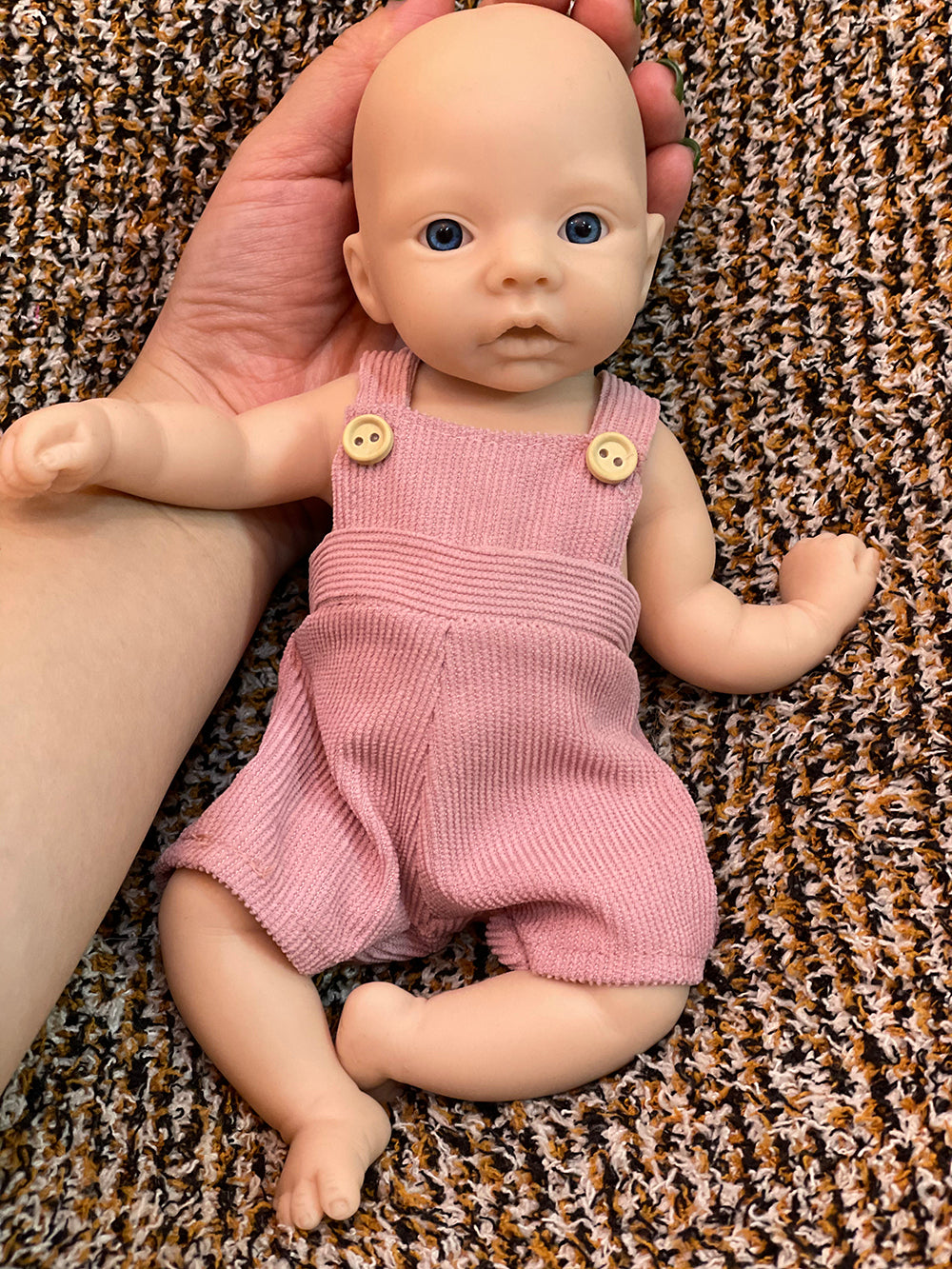 Unpainted Reborn Baby 11 Inch Delicate Design Full Body Silicone Closed/Opened Eyes Bonecas