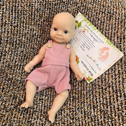 Unpainted Reborn Baby 11 Inch Delicate Design Full Body Silicone Closed/Opened Eyes Bonecas