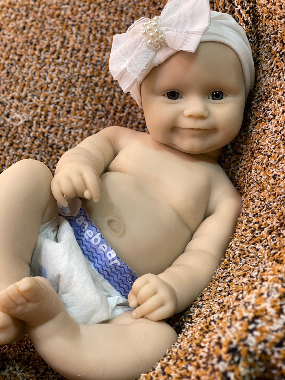 20 Inch Chubby Maddie Unpainted Full Solid Silicone Reborn Baby Delicate Design With Vivid Skin Details