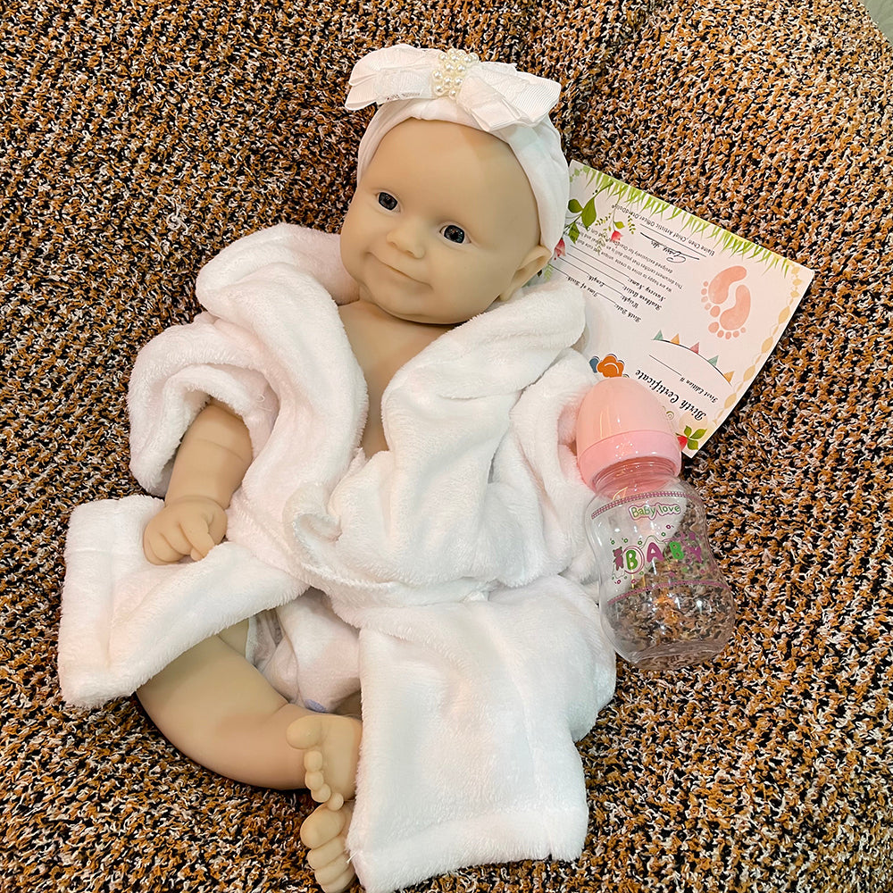 20 Inch Chubby Maddie Unpainted Full Solid Silicone Reborn Baby Delicate Design With Vivid Skin Details