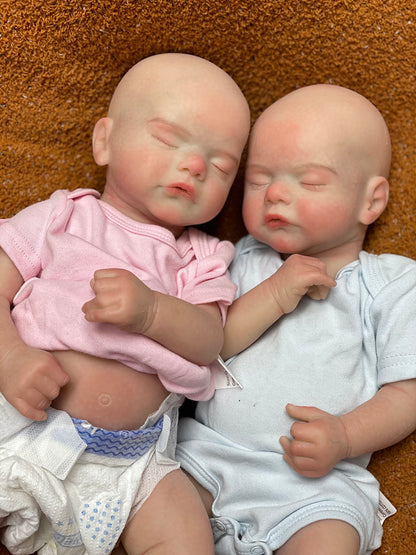 18 Inch Asleep Sam Boy And Girl Full Silicone Reborn Toddler With Hand-Painted Skin Details