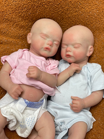 18 Inch Asleep Sam Boy And Girl Full Silicone Reborn Toddler With Hand-Painted Skin Details