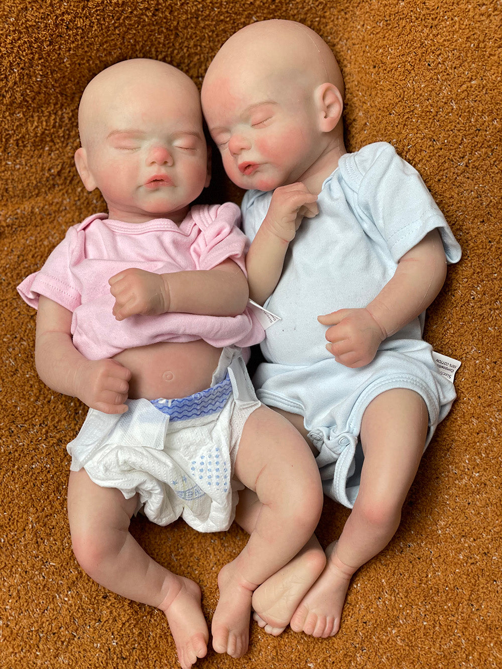 18 Inch Asleep Sam Boy And Girl Full Silicone Reborn Toddler With Hand-Painted Skin Details