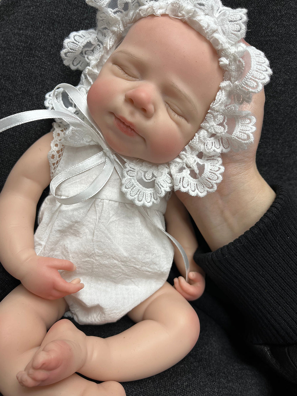 13 Inch Asleep Baby Pascale Full Solid Silicone With Soft Touch Feeling Hand-detailed Reborn Doll