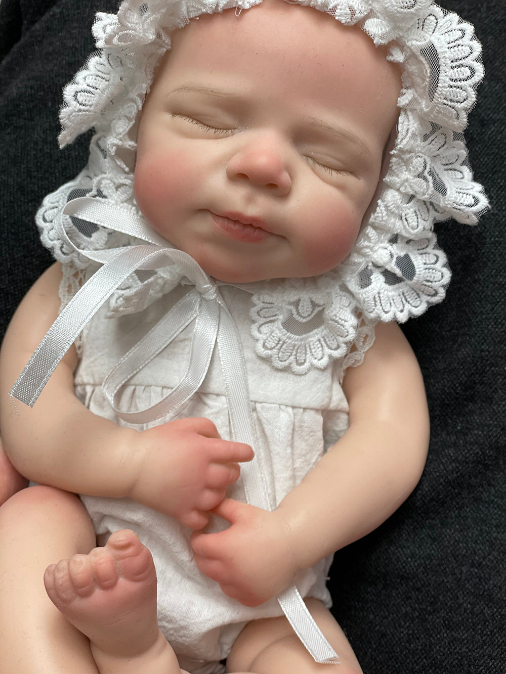 13 Inch Asleep Baby Pascale Full Solid Silicone With Soft Touch Feeling Hand-detailed Reborn Doll