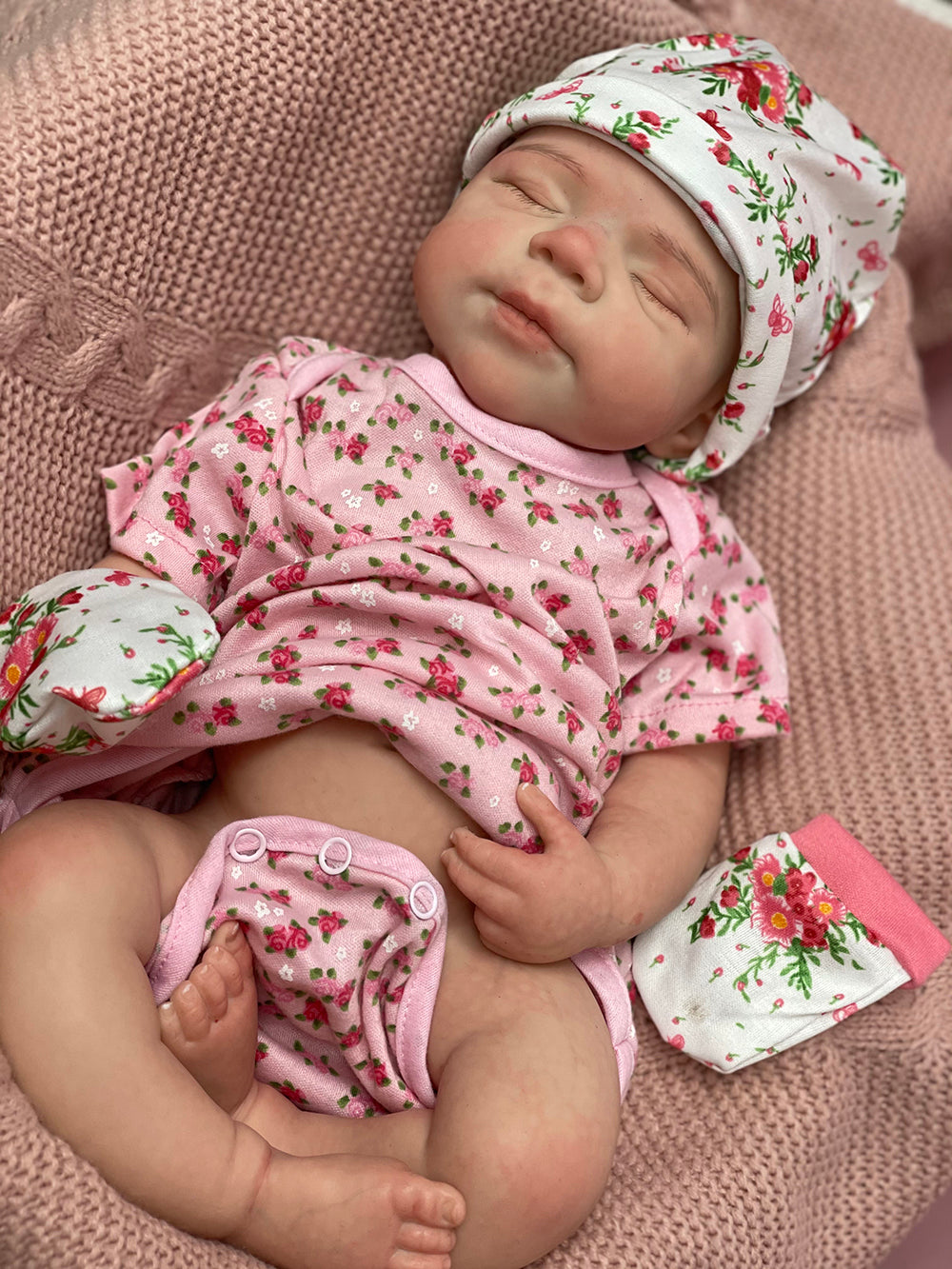 18 Inch Sweet Asleep Lifelike Newborn Doll Maria Full Body Silicone Waterproof With Flexible Limbs Bebé