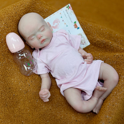 18 Inch Asleep Sam Boy And Girl Full Silicone Reborn Toddler With Hand-Painted Skin Details