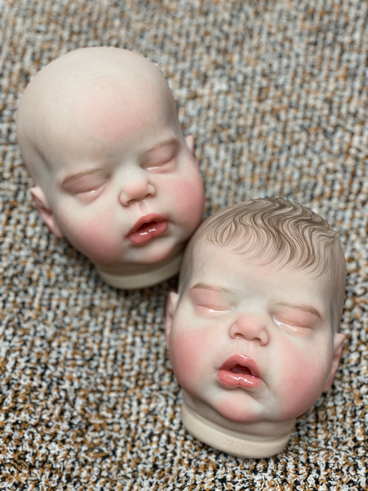 18-20 Asleep Reborn Baby Kits Handmade Realistic Newborn Doll Unassamebled Parts For Children's Playing