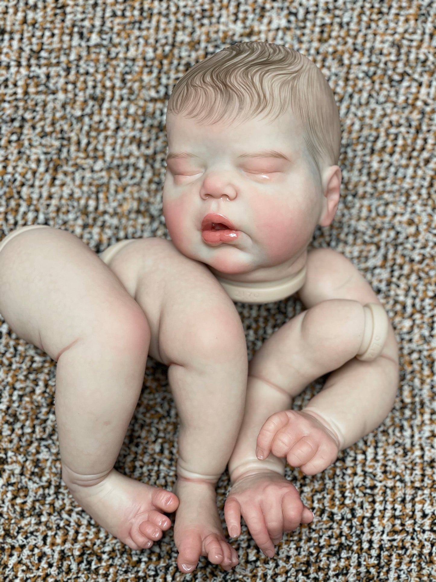 18-20 Asleep Reborn Baby Kits Handmade Realistic Newborn Doll Unassamebled Parts For Children's Playing