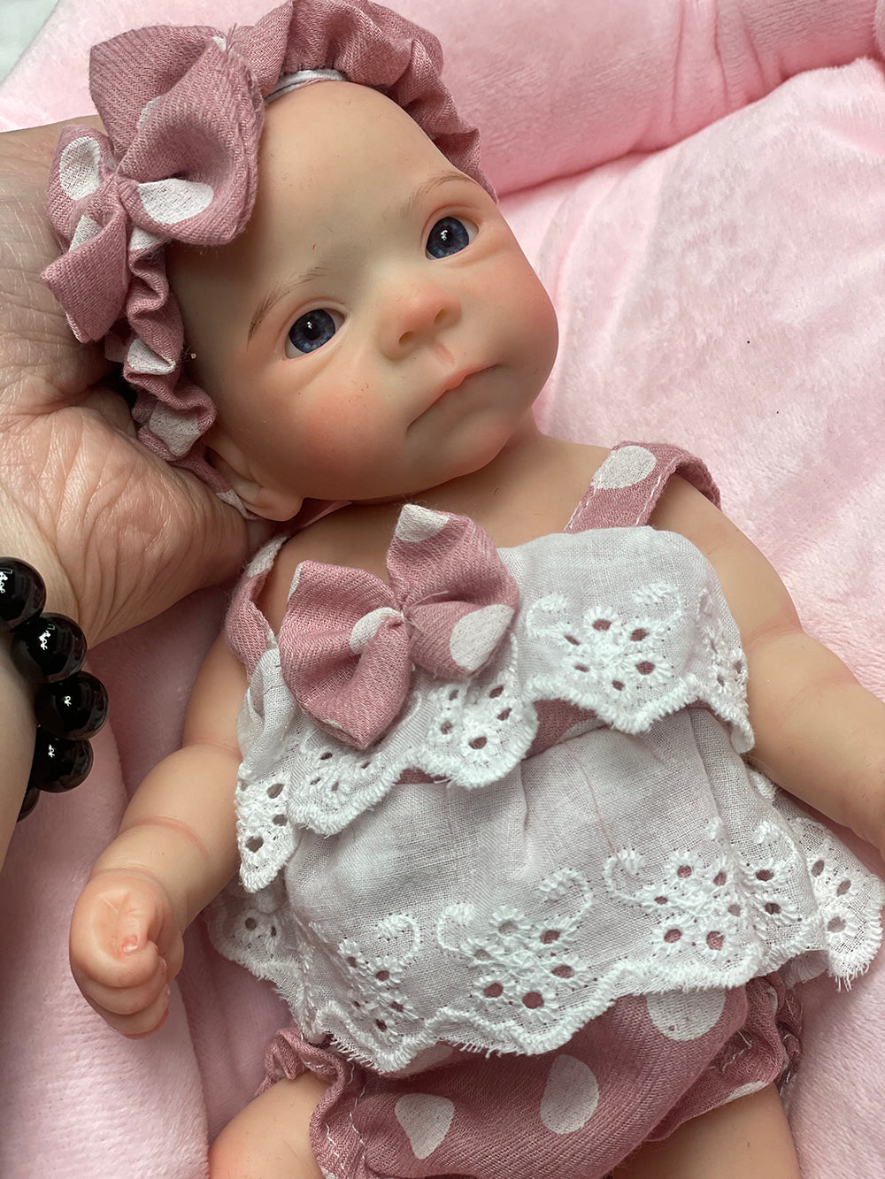 11 Inch Adorable Girl Bettie Full Solid Silicone Reborn Doll Handmade Skin Texture With Visible Veins