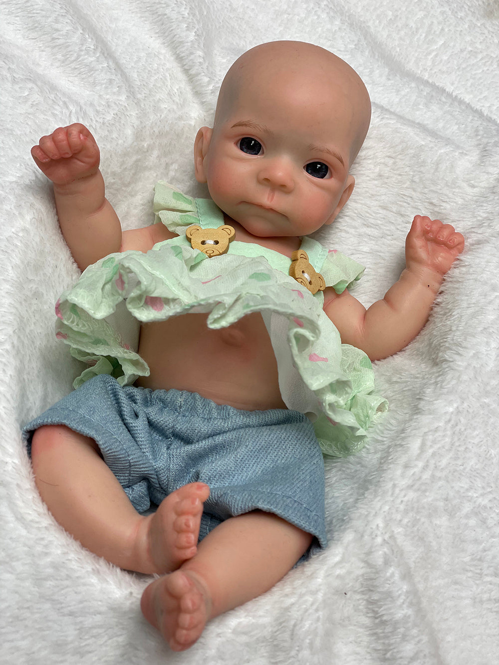 11 Inch Sweet Bettie Waterproof Reborn Doll Full Body Silicone Handmade Lifelike Skin Details